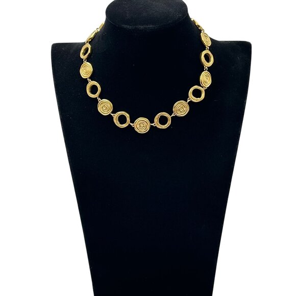 Old Money Style Gold Tone Statement Layering Necklace 16 to 18 Inch New - Picture 2 of 6